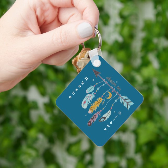 Chaveiro Dream On Boho Tribal Native Custom Tribe/Name (Mão)