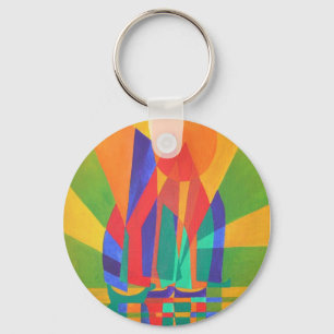 Chaveiro Dreamboat A Cubist Lixo Em Cores Primárias