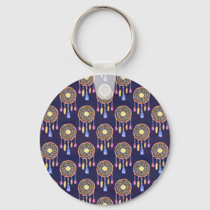 Chaveiro Dreamcatchers Penas Aquarela Textura Sem Costura