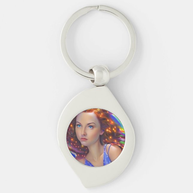 Chaveiro DreamGirl com Luzes Arco-Íris (Frente)