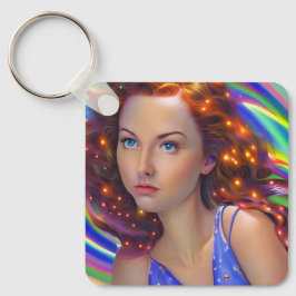 Chaveiro DreamGirl com Luzes Arco-Íris