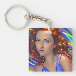 Chaveiro DreamGirl com Luzes Arco-Íris