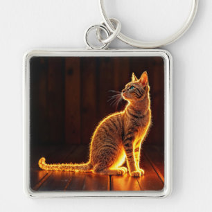 Chaveiro Dreamine feline gold cat retrata lindos animais de