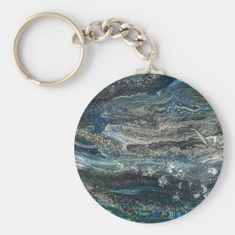 Chaveiro Dreams of the ocean'20 abstract painting  button