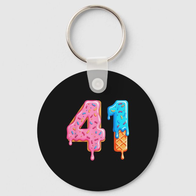 Chaveiro Drip 41 Meme Cool Baseball Style Number Forty One  (Frente)