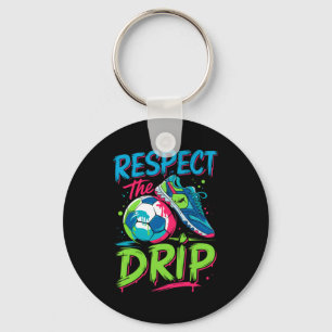 Chaveiro Drip de Futebol Sorvete Derretendo Respeite O Meni