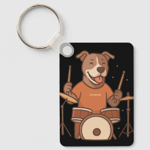 Chaveiro Drummer de Pitbull - Tambor de Rock Personalizado