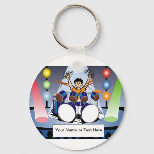Chaveiro Drummer Personalizado - Cartoon Masculino