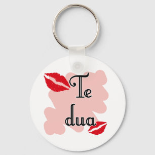 Chaveiro DUA de Te - Albanês - eu te amo