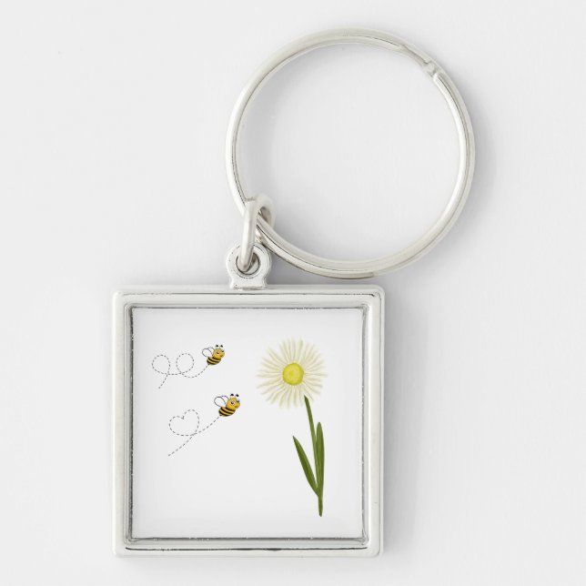 Chaveiro Duas abelhas pequenas e bonitas (Frente)