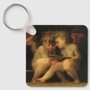 Chaveiro Duas Cherubs Lendo por Rosso Fiorentino, Angels