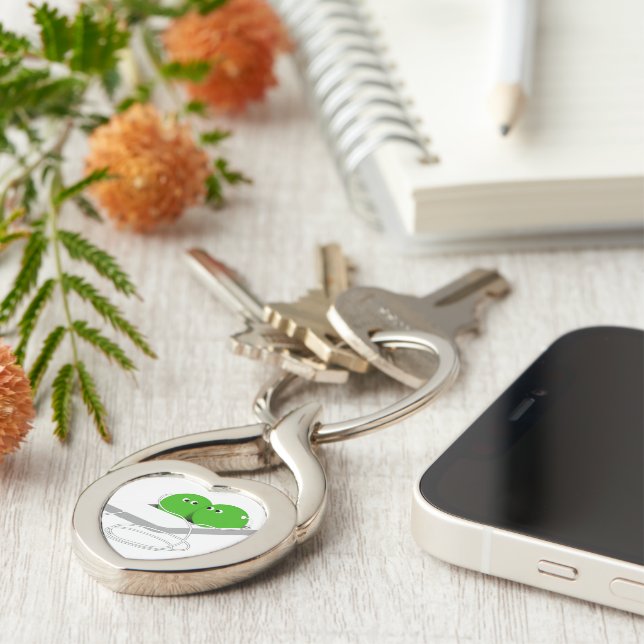 Chaveiro Duas Ervilhas Num Pod (Lateral)