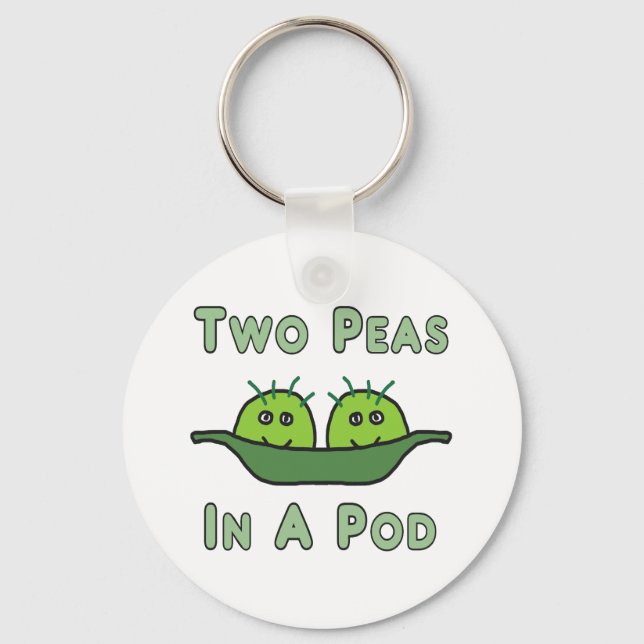 Chaveiro Duas Ervilhas Num Pod (Frente)