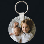 Chaveiro Duas Fotografias Personalizadas, Dupla Face<br><div class="desc">Este chaveiro de dois lados pode ser personalizado com suas próprias imagens. Para adicionar texto ao design,  basta selecionar o botão "Personalizar o computador" acima para obter recursos de personalização mais avançados.</div>