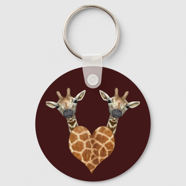 Chaveiro Duas girafas adoráveis (Frente)