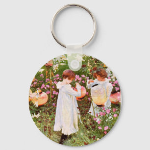 Chaveiro Duas Meninas no Jardim Vintage