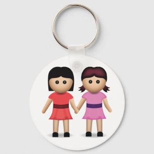 Chaveiro Duas Mulheres Segurando As Mãos Emoji