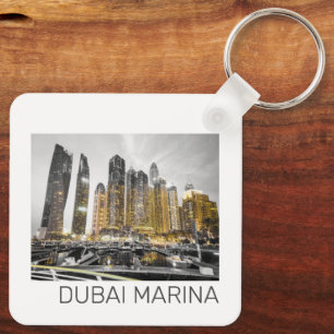 Chaveiro Dubai Marina Cidade UAE Skyline Vintage Panorama