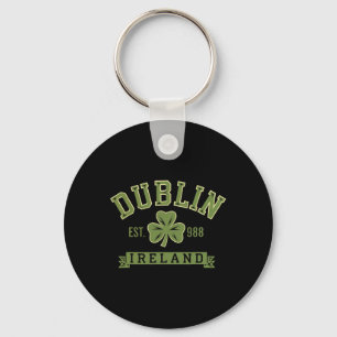 Chaveiro Dublin Ireland Clover Leaf Shamrock Celtic Est 988