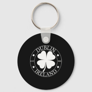 Chaveiro Dublin Irlanda Est 988 Folha de Trevo Shamrock St.