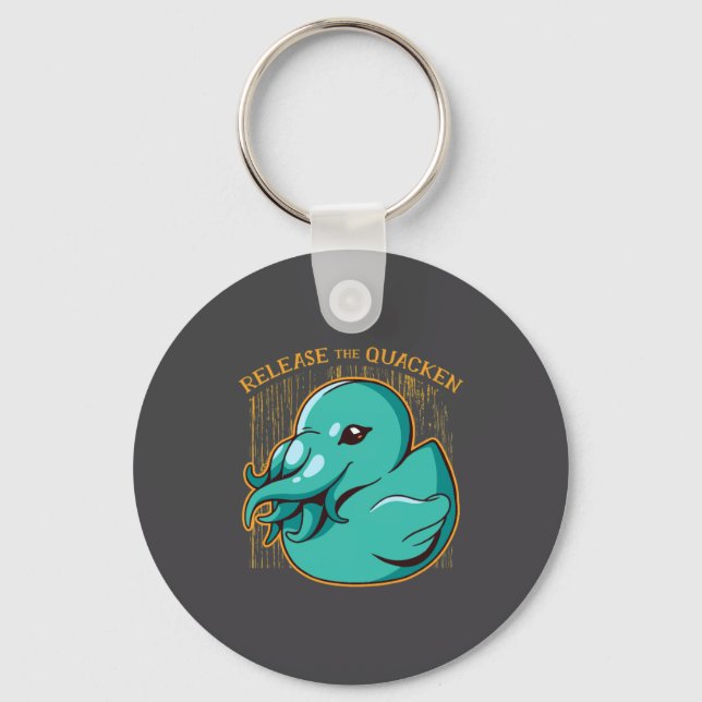 Chaveiro Duck Kraken Release The Quacken Funny Rubber Boxer (Frente)