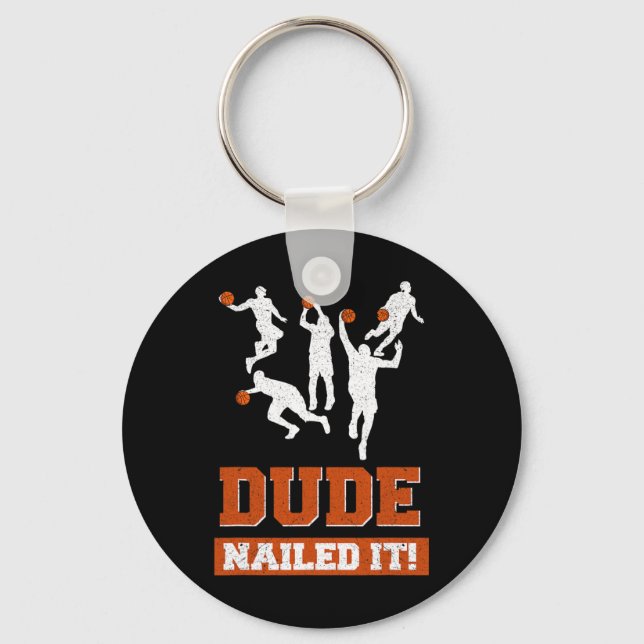 Chaveiro Dude Nails Os Jogadores De Basquete Jogam Ball Gif (Frente)