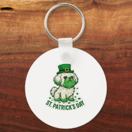 Chaveiro Duende Verde Shih Tzu Dia de São Patrício