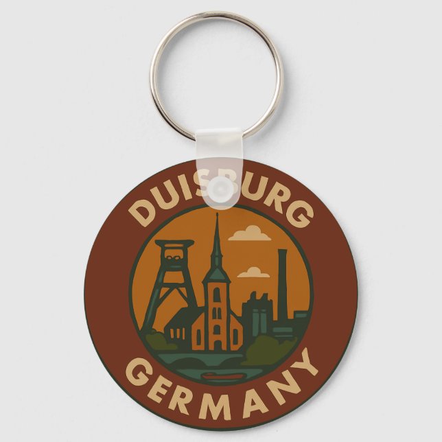 Chaveiro Duisburgo Arte da Cidade da Alemanha (Frente)