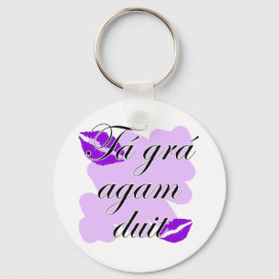 Chaveiro Duit do agam do grá de Tá - gaélico que irland