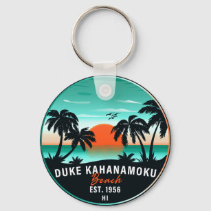 Chaveiro Duke Kahanamoku Beach Hi Retro Palm Trees 80s
