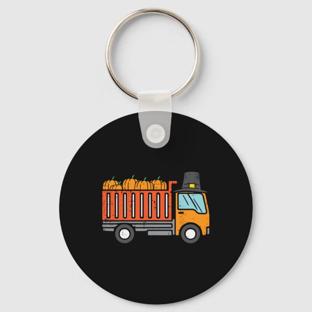 Chaveiro Dump Truck Pumpkin outono outono outono (Frente)