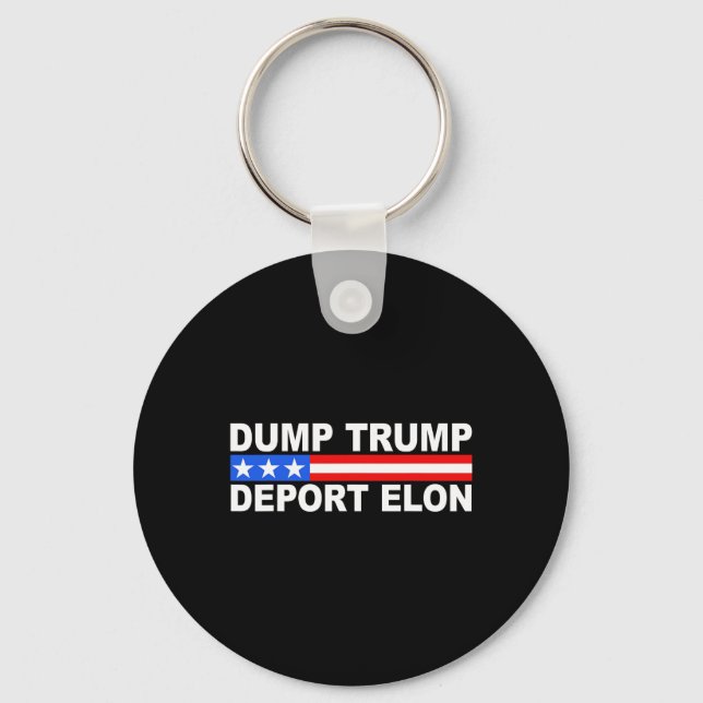 Chaveiro Dump Trump Deport Elon 50501 (Frente)