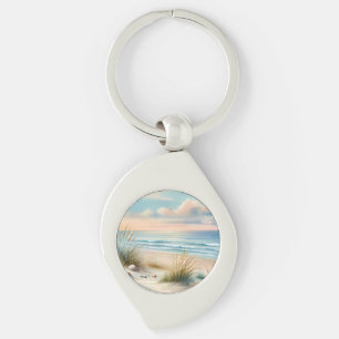 Chaveiro Dunas Costeiras Pastel Aquarela