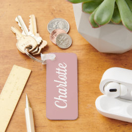 Chaveiro Dusty Rose & Nome Personalizado