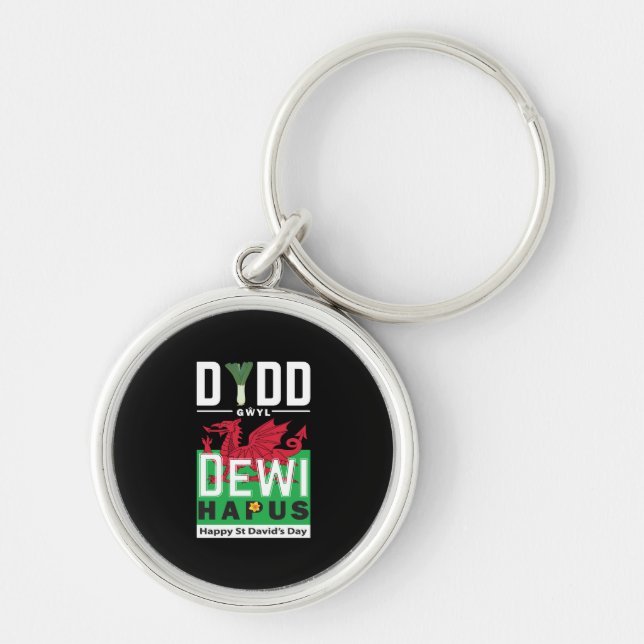 Chaveiro Dydd Gil Dewi Hapus Feliz Rua Dia 7 (Frente)