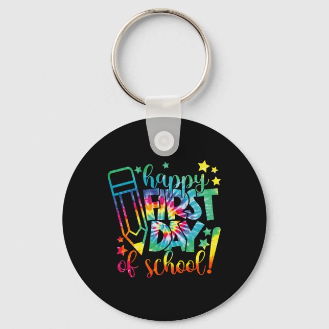 Chaveiro Dye Happy First Day School Back To School Teach (Frente)