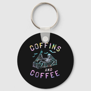 Chaveiro E Café Funny Skeleton Tie Dye Retro Halloween