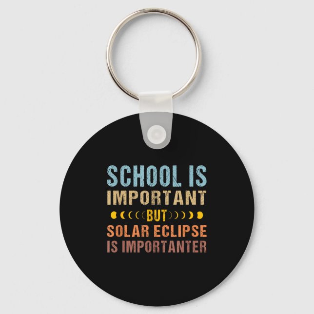 Chaveiro É importante a camisa de citação da eclipse solar  (Frente)