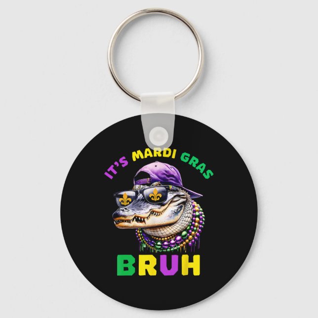 Chaveiro É Mardi Gras Bruh Marigator Alligator Mardi Gra (Frente)