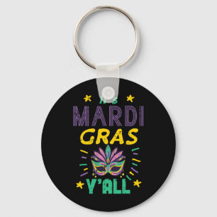 Chaveiro É Mardi Gras Yall Mask Fat Terça-Festa Mulher M