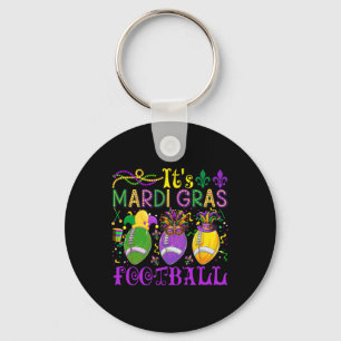 Chaveiro É Máscara de Fantasia de Futebol do Mardi Gras