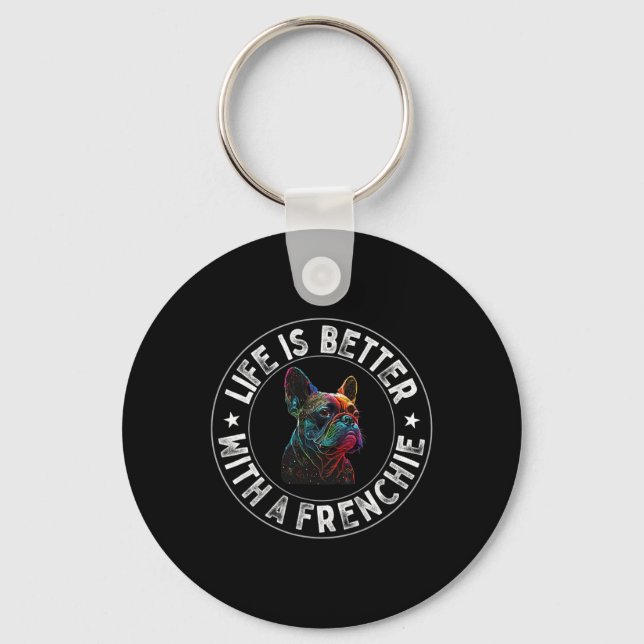 Chaveiro É Melhor Com Um Francês - O Buldogue Francês (Frente)