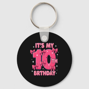Chaveiro É Meu 10 Aniversário Coquette Laço Menina Fofa 10 