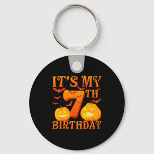 Chaveiro É Meu 7º Aniversário Abóboras 7 Anos de Idade Hall
