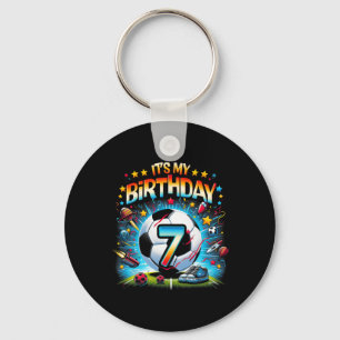 Chaveiro É meu 7º aniversário de meninos futebol 7 anos