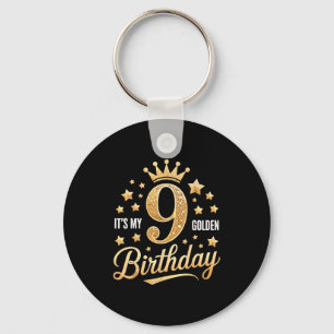 Chaveiro É Meu 9º Aniversário de Ouro 9 Anos de Idade Anive