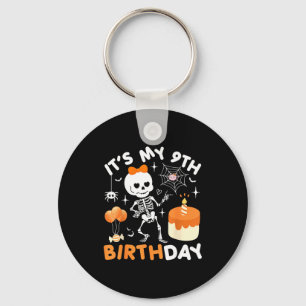 Chaveiro É Meu 9º Aniversário Funny Halloween Esqueleto 9 A