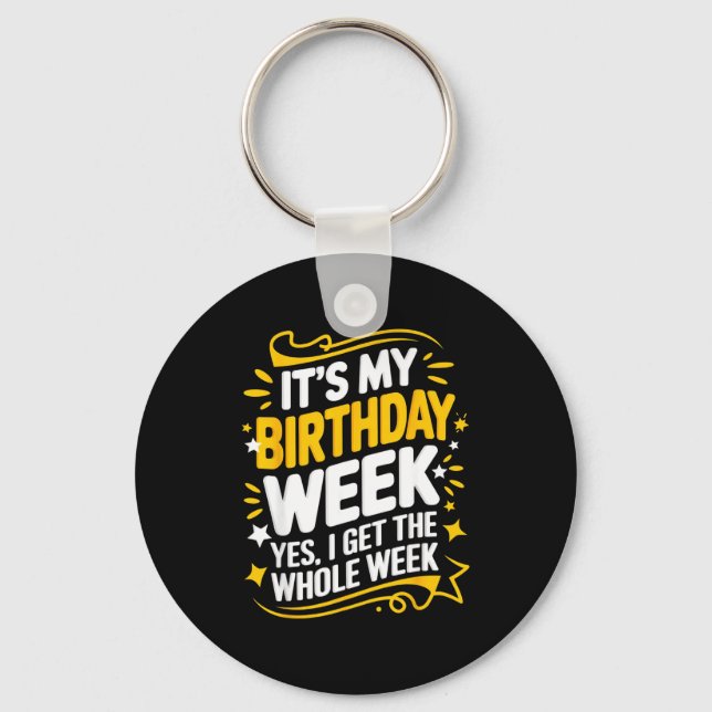 Chaveiro É Minha Semana de Aniversário Sim Eu Fico Com a Se (Frente)