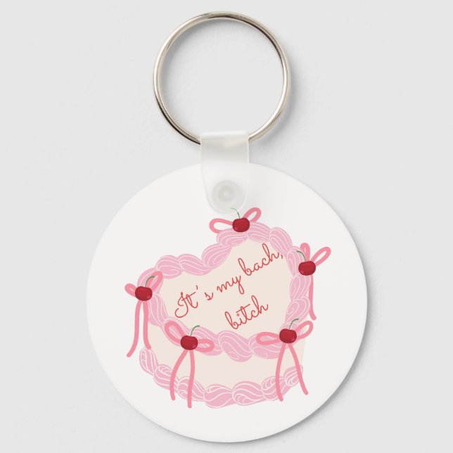 Chaveiro É Minha Solteirona | Bolo Coquete Festa de Casamen (Frente)