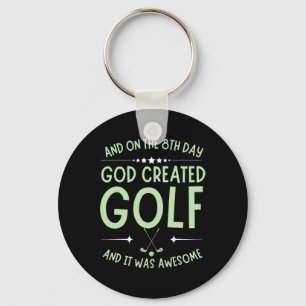 Chaveiro E No 8º Dia Deus Criou o Golfe Versículo Bíblico E